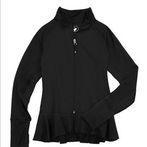 Limeapple ruffle warm-up jacket